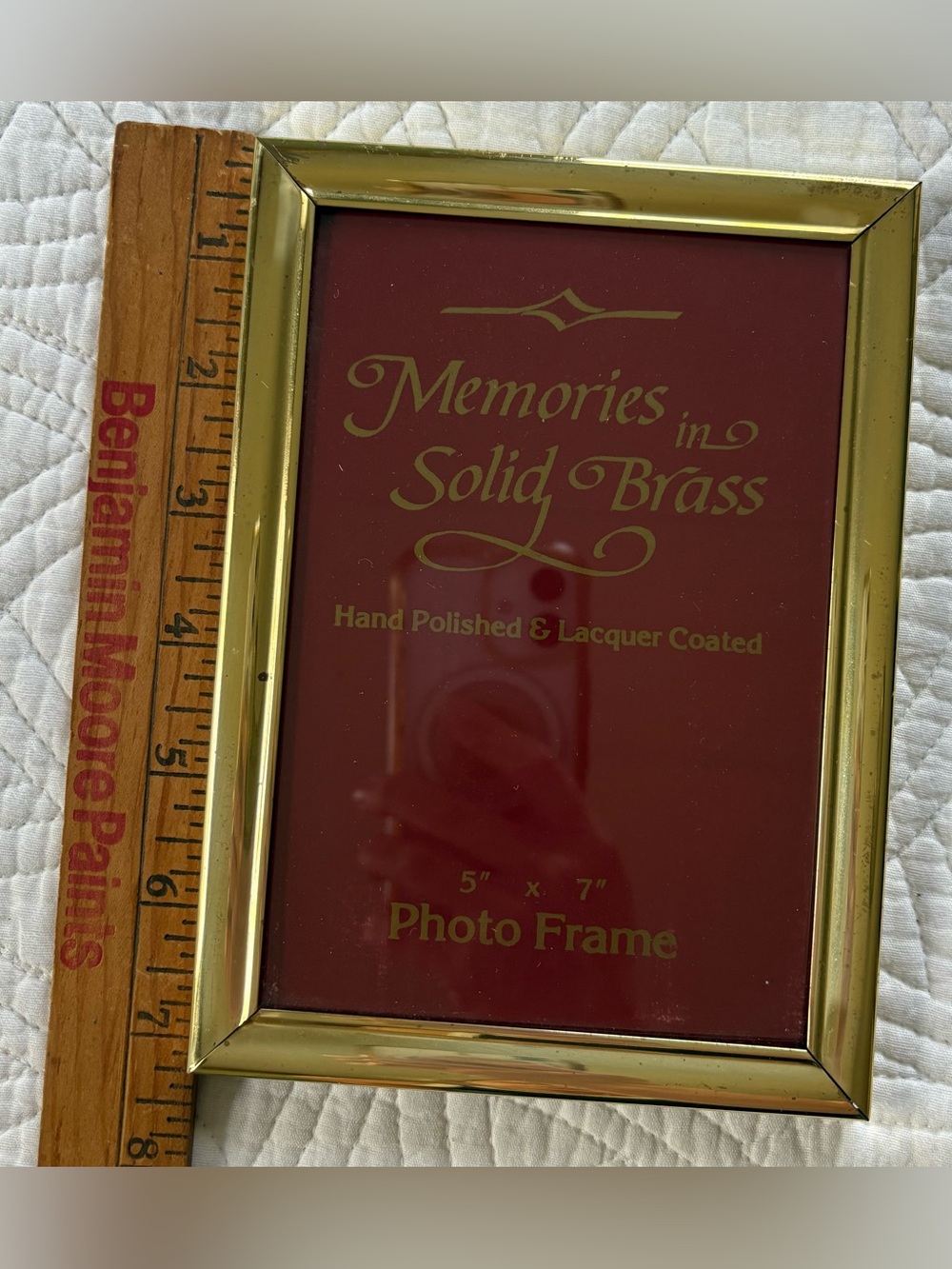 Vintage Solid Brass Photo Frame 5”X 7” - Picture 3 of 4